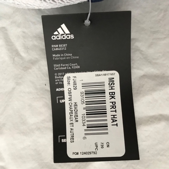 NWT Adidas Baseball Cap Mesh Back Hat Dark Navy Blue Grey White Athletic Unisex - Picture 10 of 15